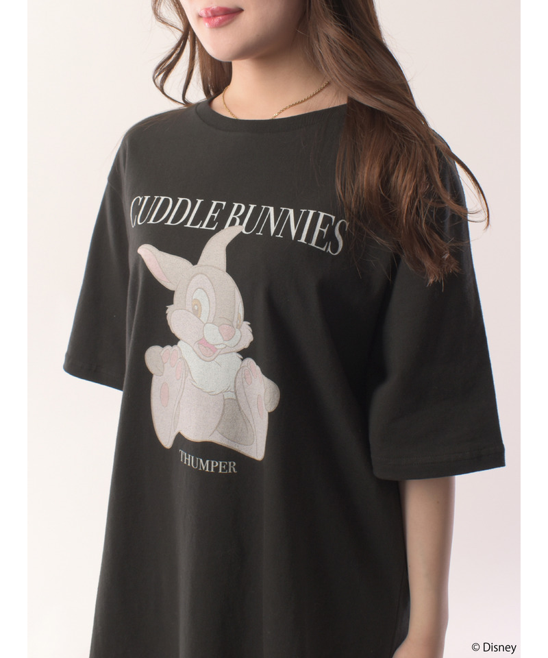 【Disney/バンビ】グラフィックプリントビッグTシャツ 詳細画像 ブラック 12