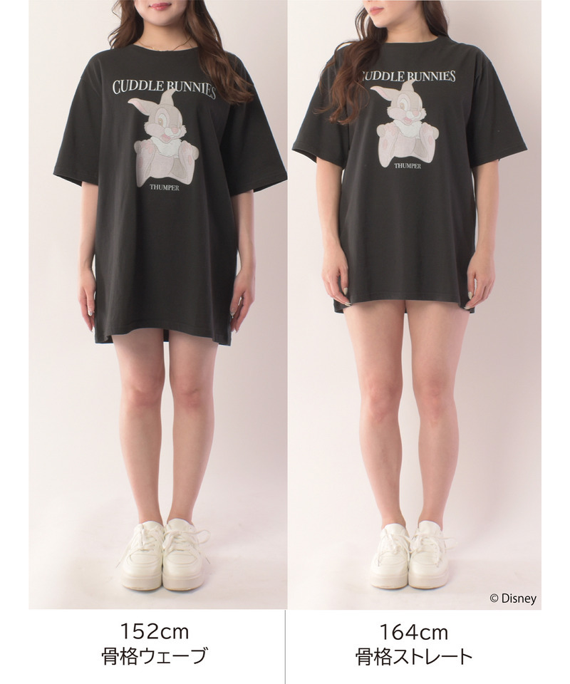 【Disney/バンビ】グラフィックプリントビッグTシャツ 詳細画像 ブラック 9