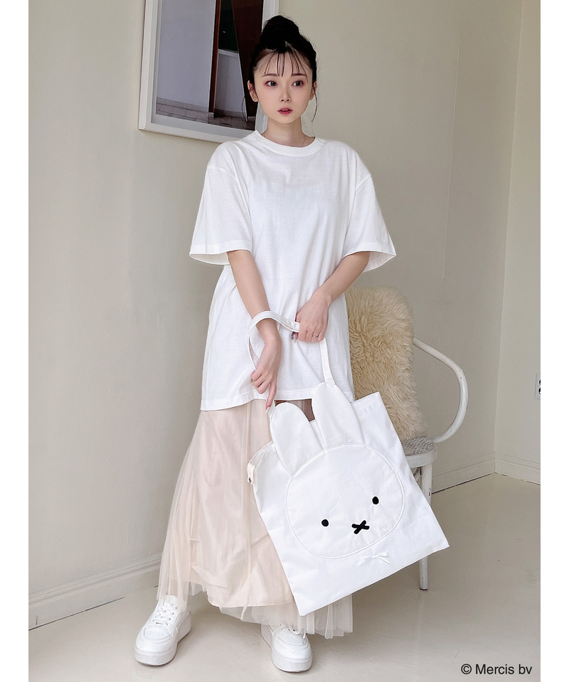 miffy ロゴプリントTシャツ 詳細画像 ベージュ 7