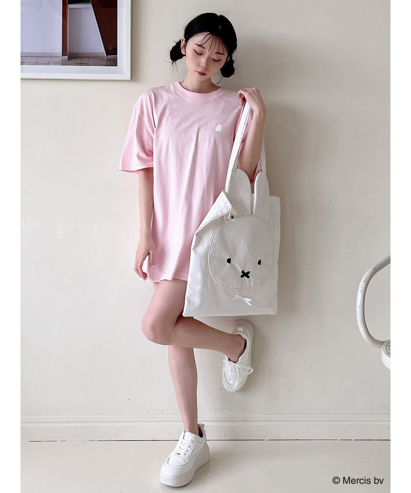miffy バイカラーロゴプリントTシャツ 詳細画像 ピンク 5