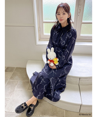 miffy 襟付きフレアマーメイドワンピース