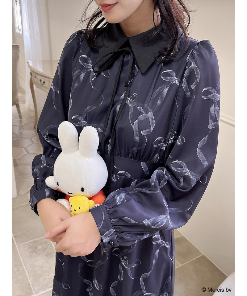 miffy 襟付きフレアマーメイドワンピース 詳細画像 ブラック 2
