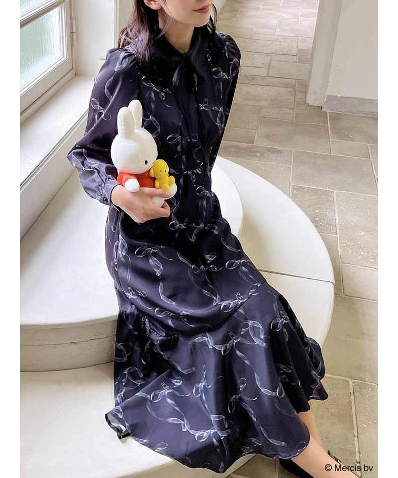 miffy 襟付きフレアマーメイドワンピース 詳細画像 ブラック 4