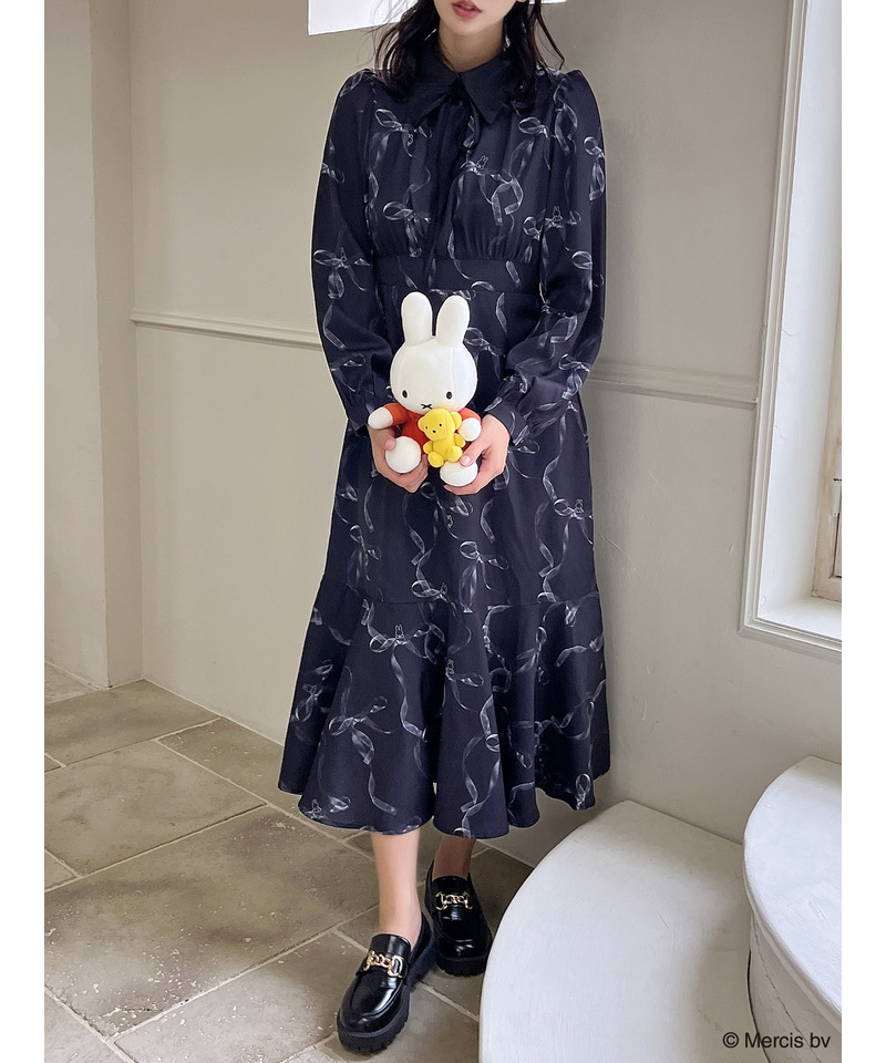 miffy 襟付きフレアマーメイドワンピース 詳細画像 ブラック 5