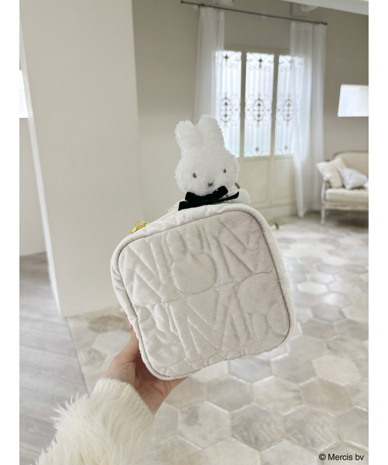 miffy ベロアキルティングポーチ 詳細画像 オフホワイト 3