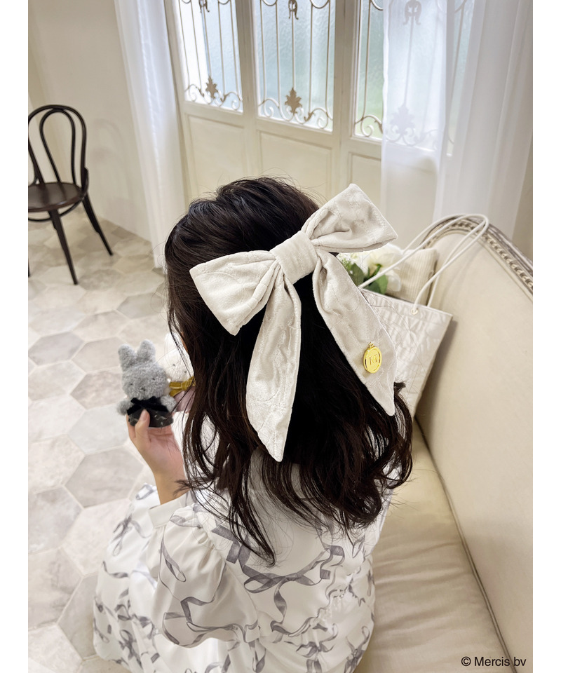 miffy ベロアキルティングリボン 詳細画像 オフホワイト 1
