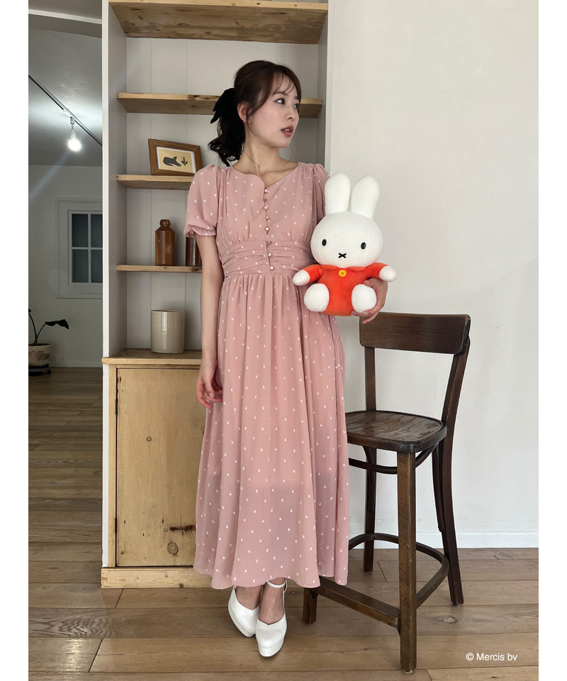 miffy 総柄フレアワンピース 詳細画像 ピンク 3