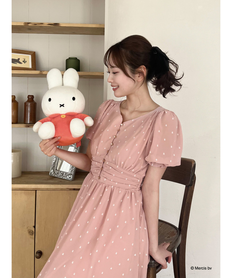 miffy 総柄フレアワンピース 詳細画像 ピンク 4