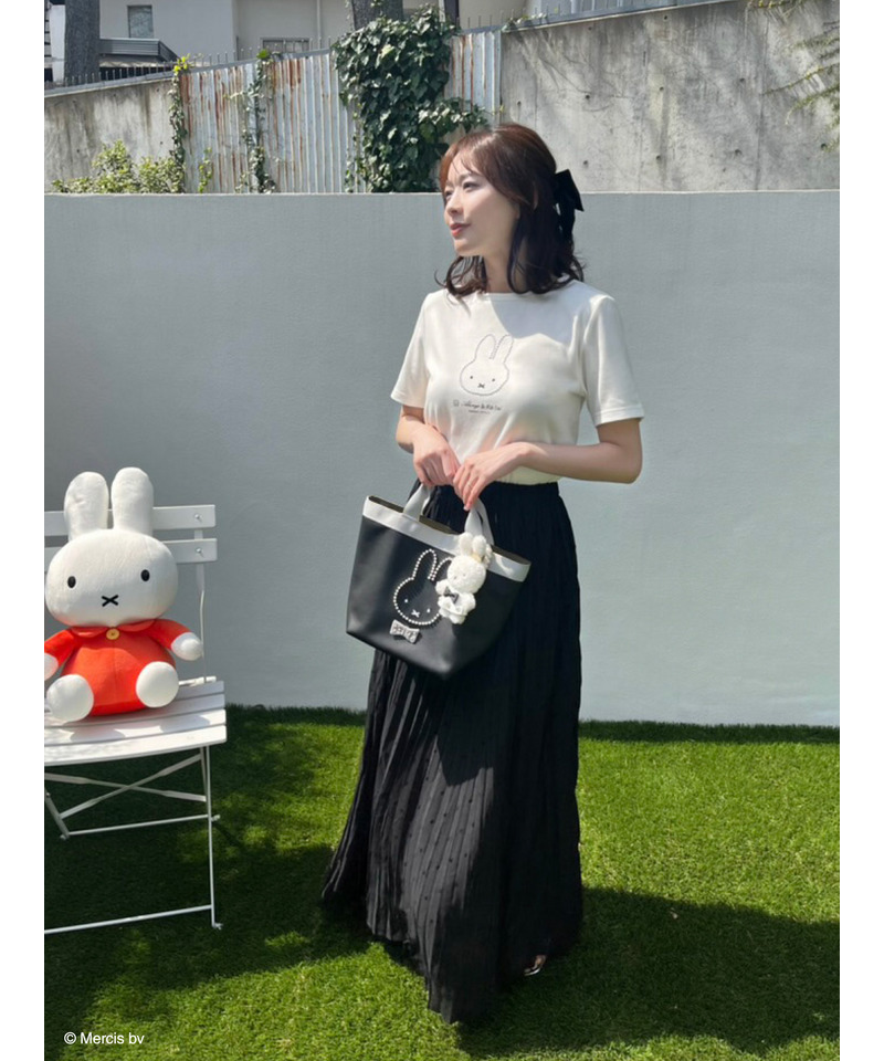 miffy 総柄プリーツスカート 詳細画像 ブラック 2