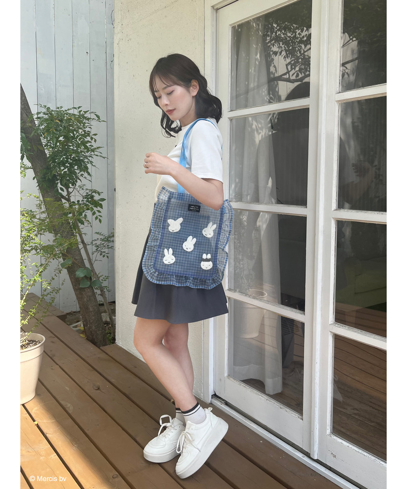 miffy ギンガムメッシュトート 詳細画像 ブルー 5