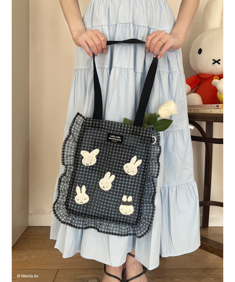miffy ギンガムメッシュトート 詳細画像 ブラック 2