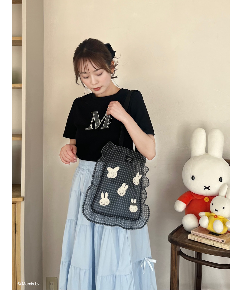miffy ギンガムメッシュトート 詳細画像 ブラック 3