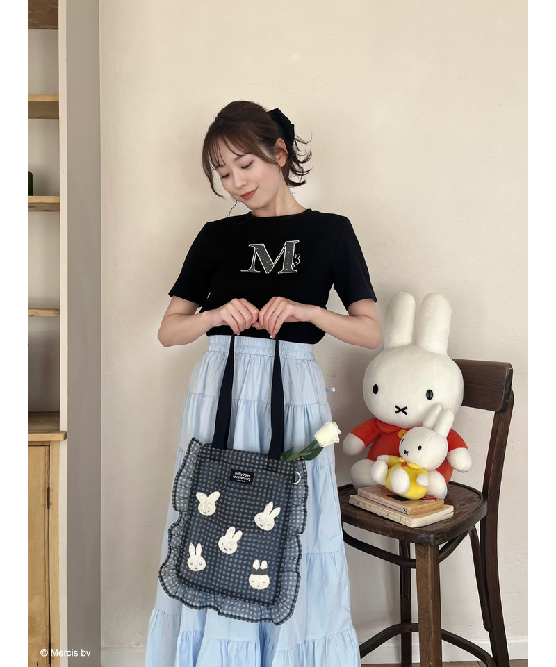 miffy ギンガムメッシュトート 詳細画像 ブラック 4