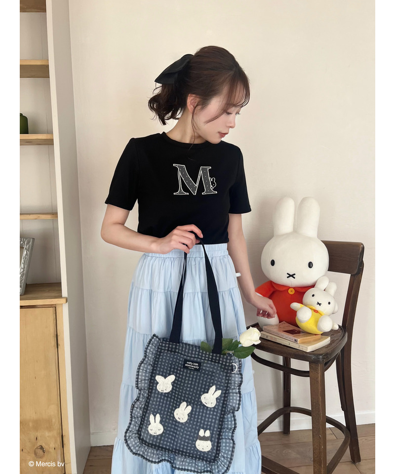 miffy ギンガムメッシュトート 詳細画像 ブラック 5