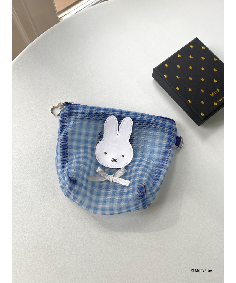 miffy ギンガムメッシュポーチ 詳細画像 ブルー 1