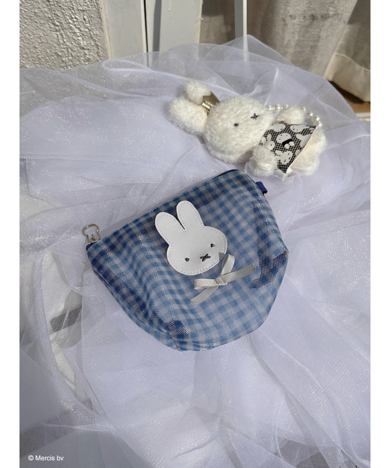 miffy ギンガムメッシュポーチ 詳細画像 ブルー 2