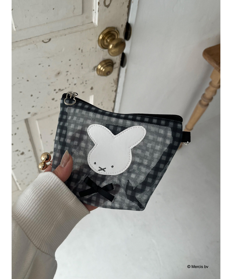 miffy ギンガムメッシュポーチ 詳細画像 ブラック 2