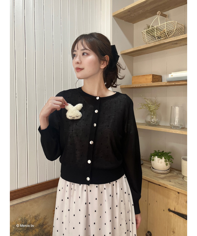 miffy マスコット付シアーカーディガン 詳細画像 ブラック 5