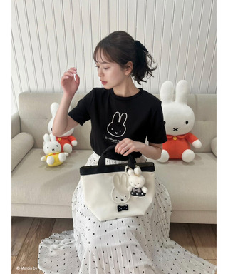 miffy パールトリミングTシャツ