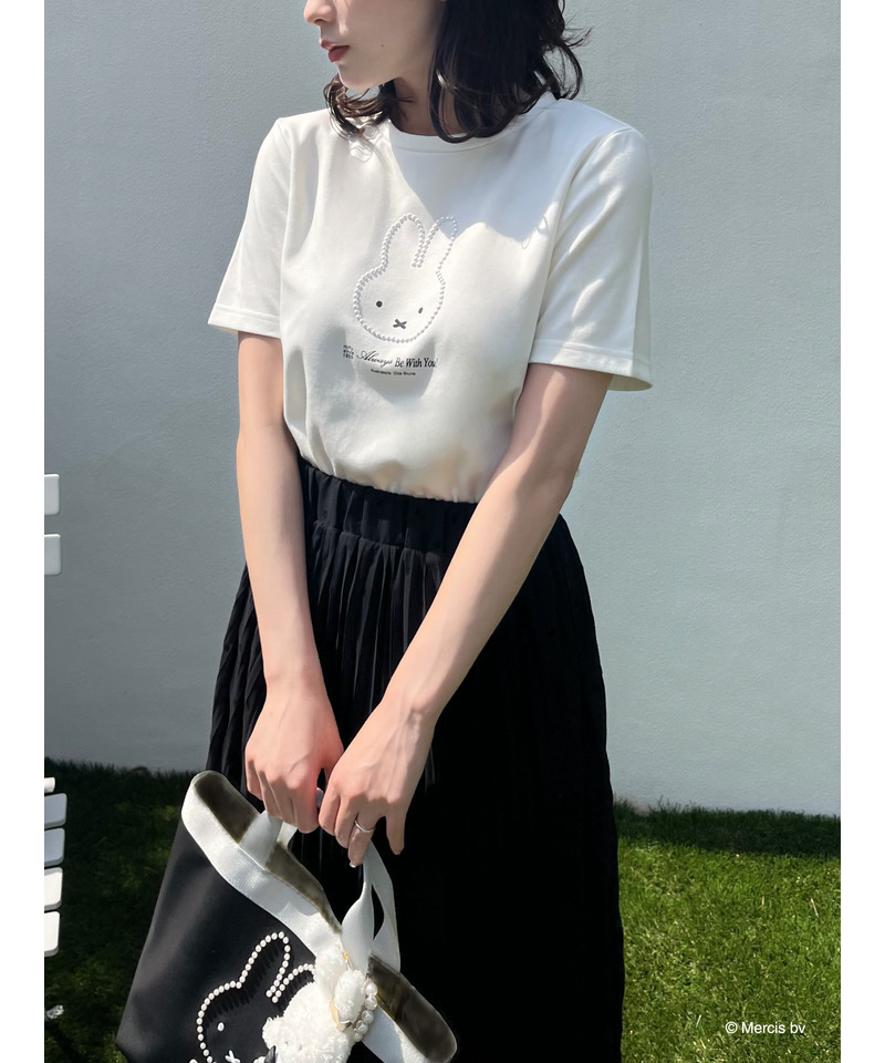miffy パールトリミングTシャツ 詳細画像 オフホワイト 2