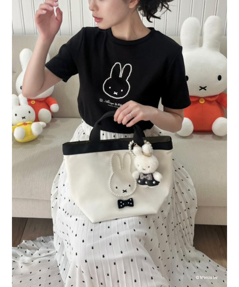 miffy パールトリミングTシャツ 詳細画像 ブラック 3