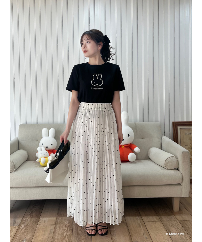 miffy パールトリミングTシャツ 詳細画像 ブラック 4