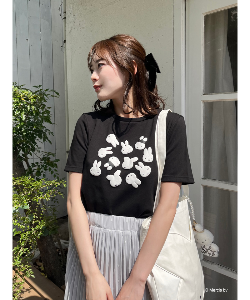 miffy バイカラープリントTシャツ 詳細画像 ブラック 2
