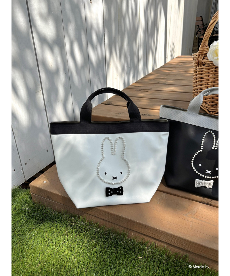 miffy パールトリミングバッグ 詳細画像 オフホワイト 2
