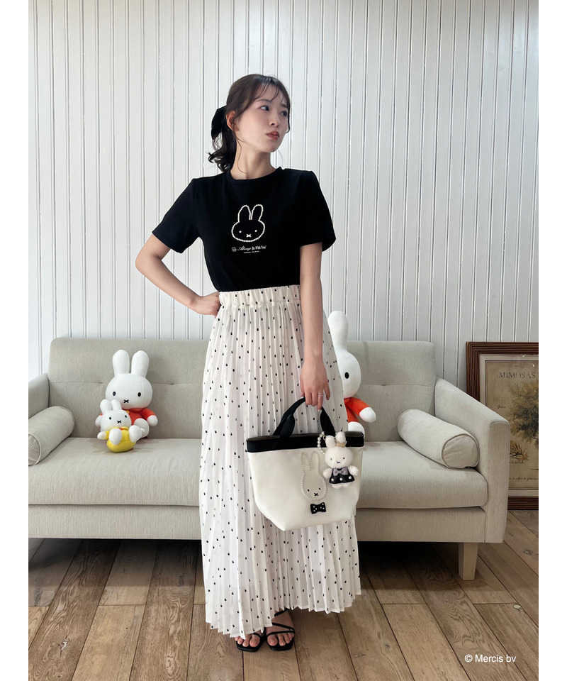 miffy パールトリミングバッグ 詳細画像 オフホワイト 5