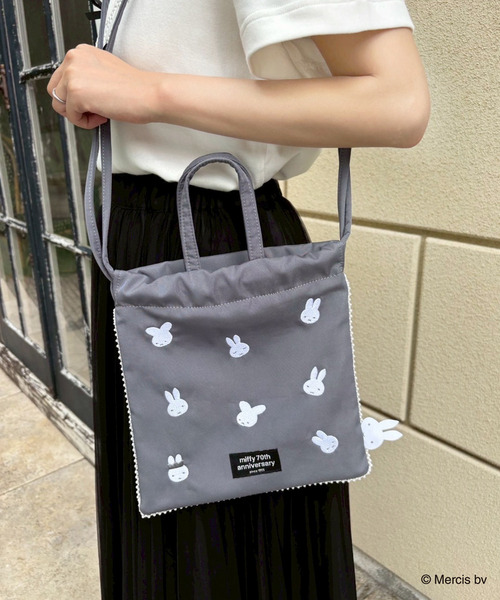 miffy 総柄パール巾着バッグ 詳細画像