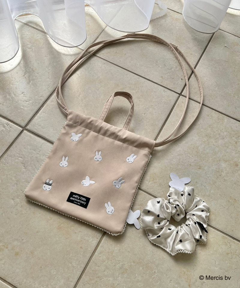 miffy 総柄パール巾着バッグ 詳細画像 ベージュ 7