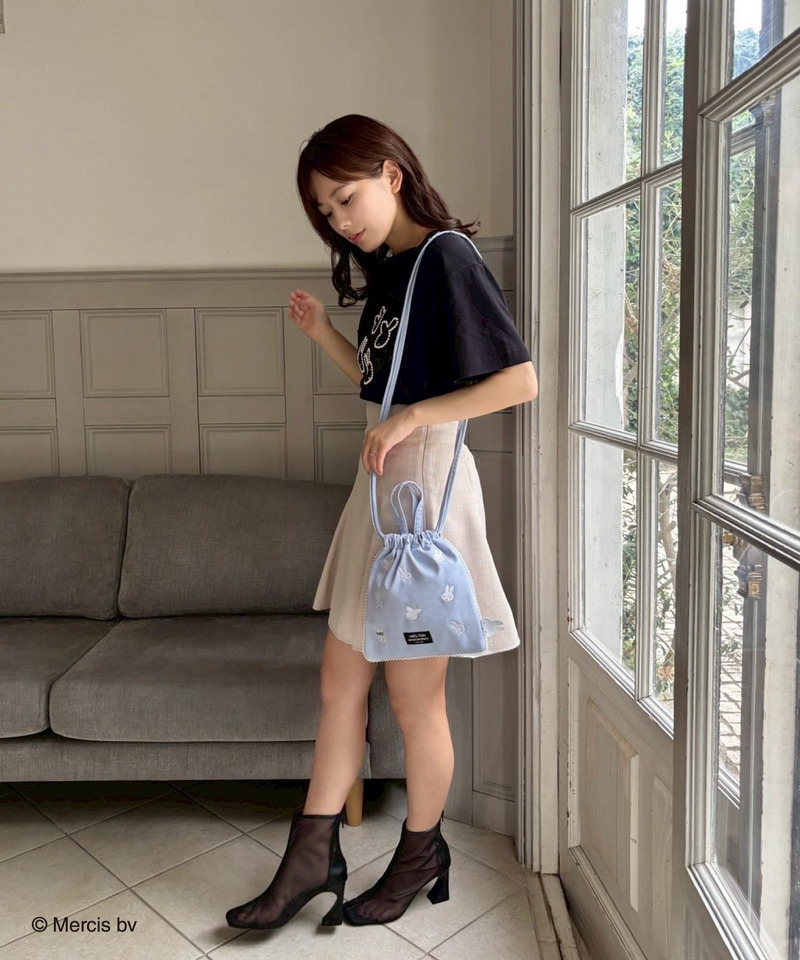 miffy 総柄パール巾着バッグ 詳細画像 ブルー 9