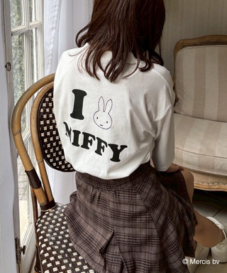 miffy バックプリントTシャツ (とんがり耳)