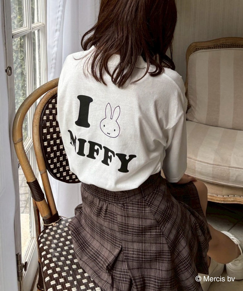 miffy バックプリントTシャツ (とんがり耳) 詳細画像
