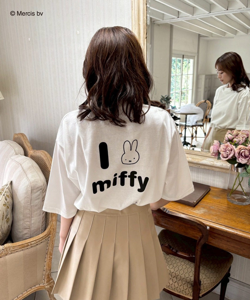 miffy バックプリントTシャツ (丸耳) 詳細画像 オフホワイト 1