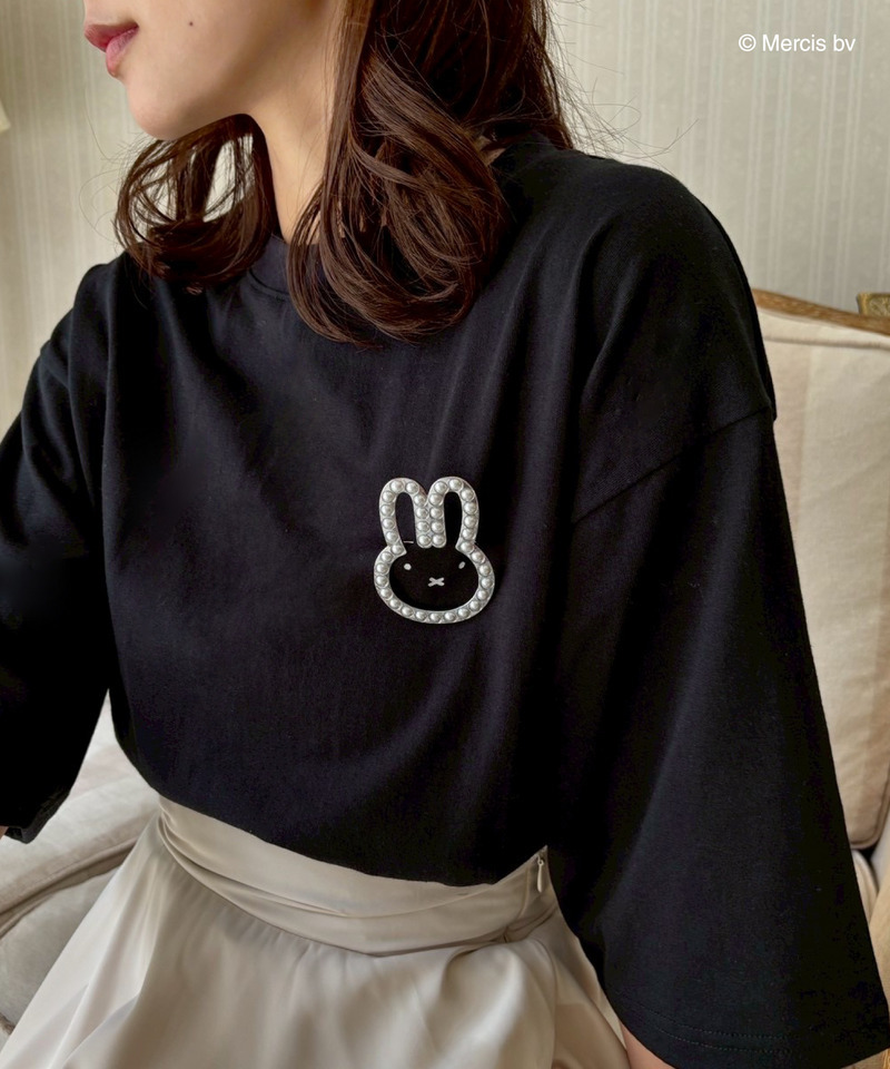 miffy バックプリントTシャツ (丸耳) 詳細画像 ブラック 2