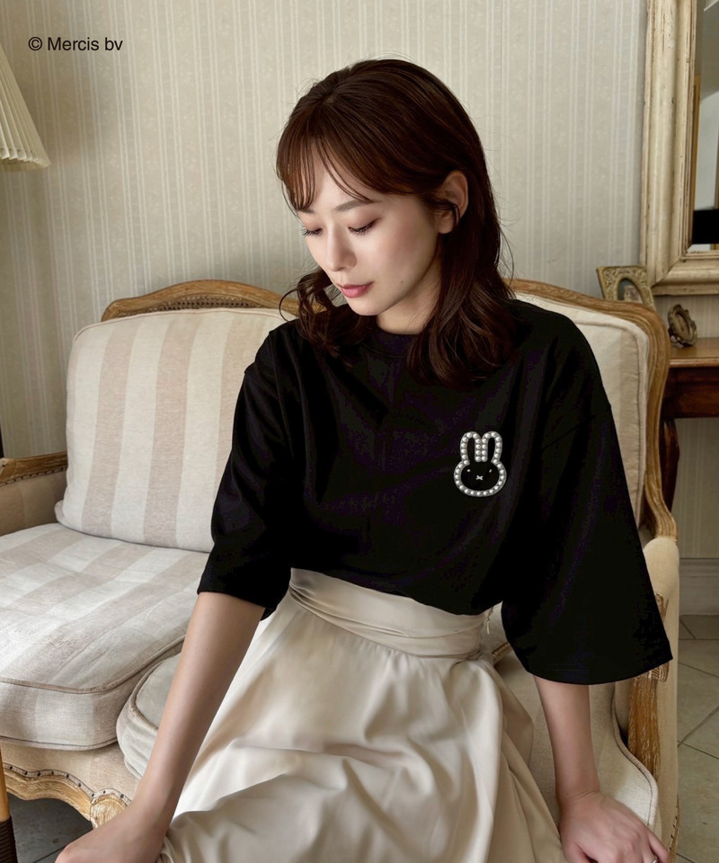 miffy バックプリントTシャツ (丸耳) 詳細画像 ブラック 4