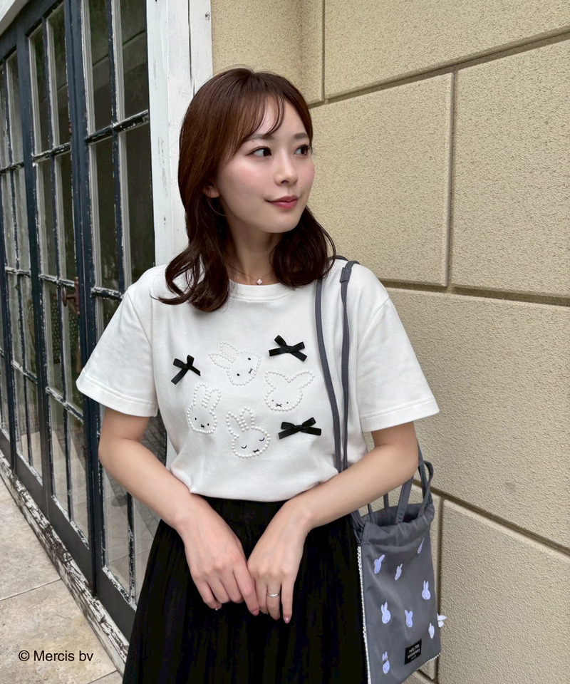 miffy パールリボンTシャツ 詳細画像 オフホワイト 2
