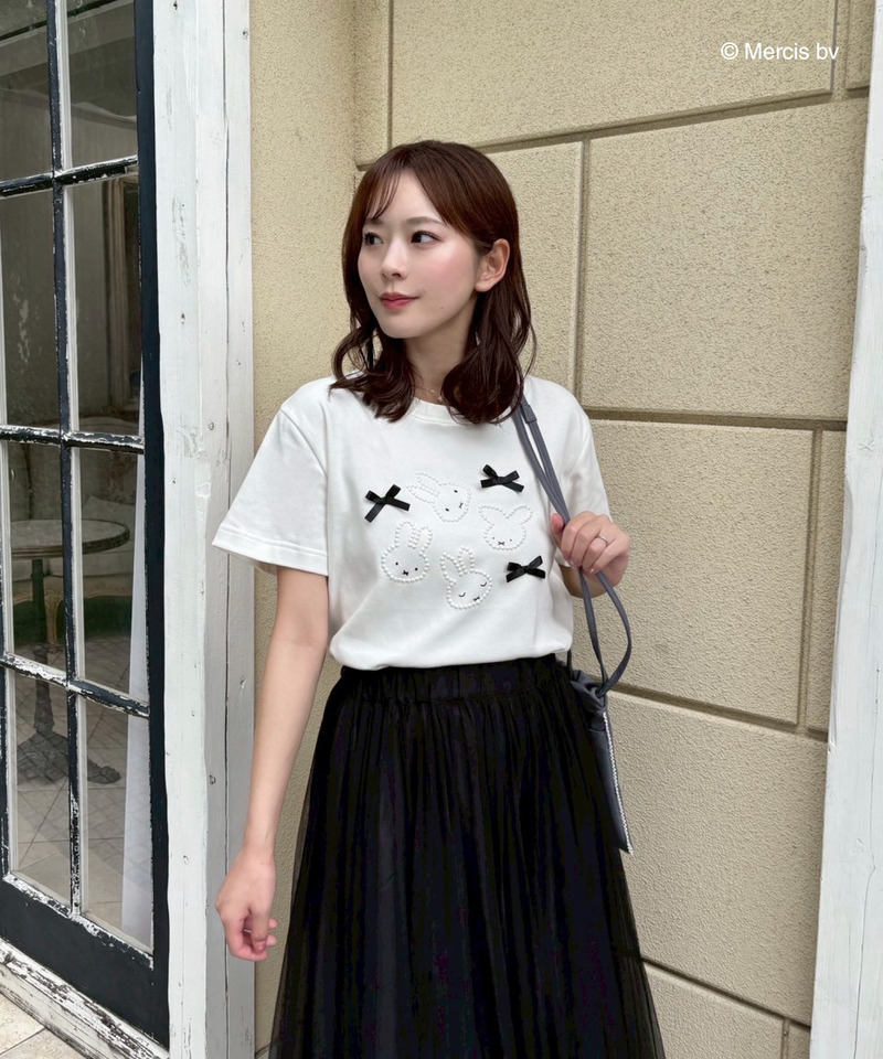 miffy パールリボンTシャツ 詳細画像 オフホワイト 3