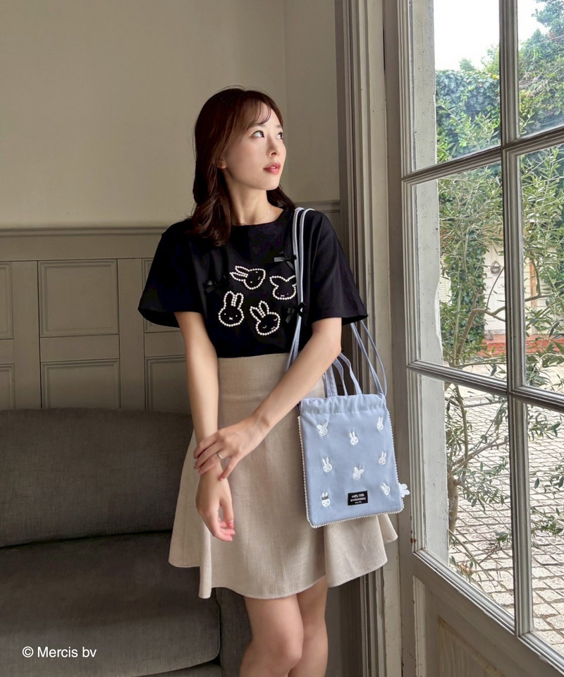 miffy パールリボンTシャツ 詳細画像 ブラック 2