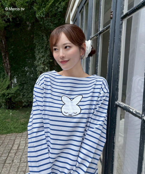 miffy ナインチェデザインボーダーロンT 詳細画像