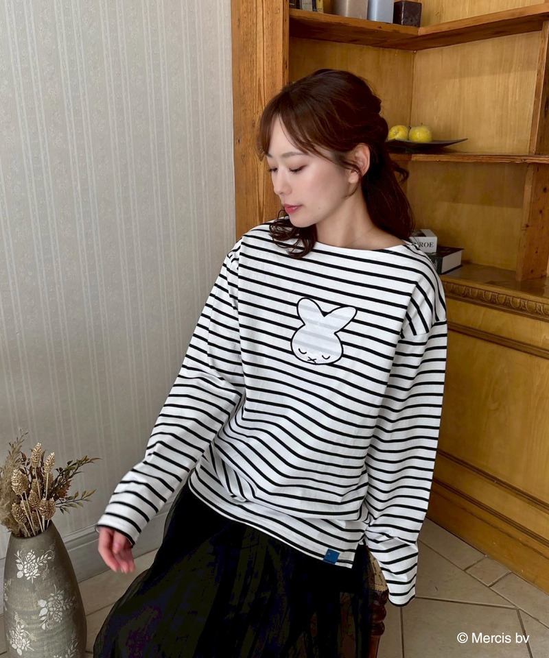 miffy ナインチェデザインボーダーロンT 詳細画像 ブラック 3