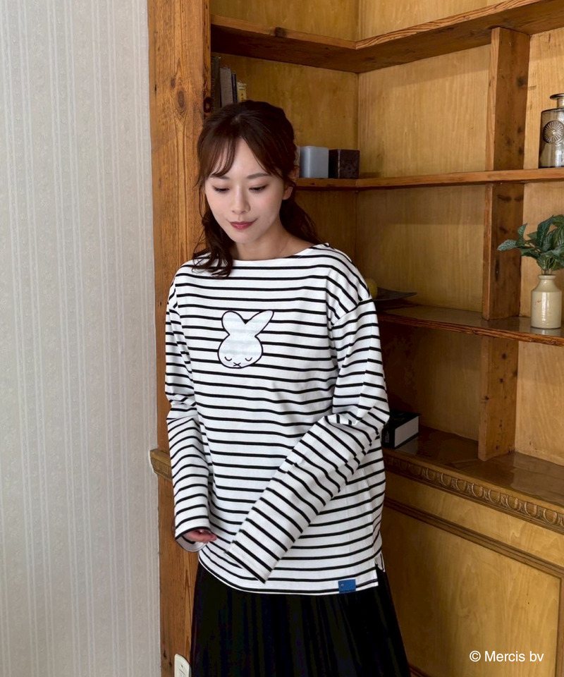 miffy ナインチェデザインボーダーロンT 詳細画像 ブラック 6