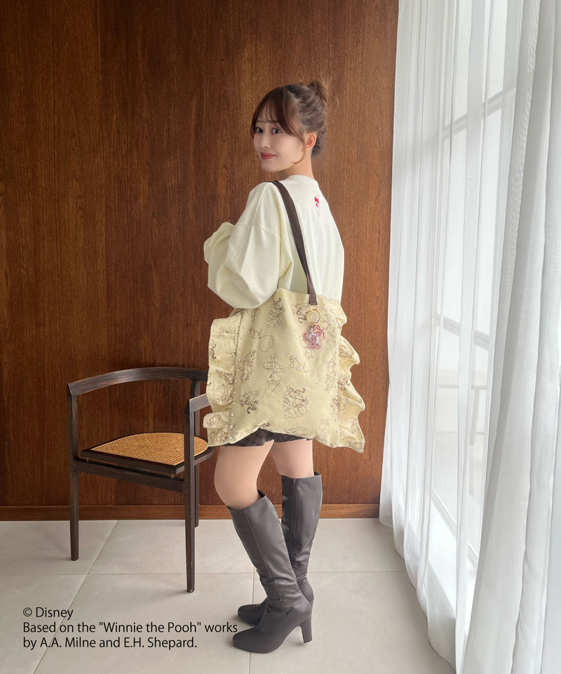 【超ときめき♡宣伝部 杏ジュリア様 着用】【Disney】くまのプーさん/プリントロンT 詳細画像 オフホワイト 18