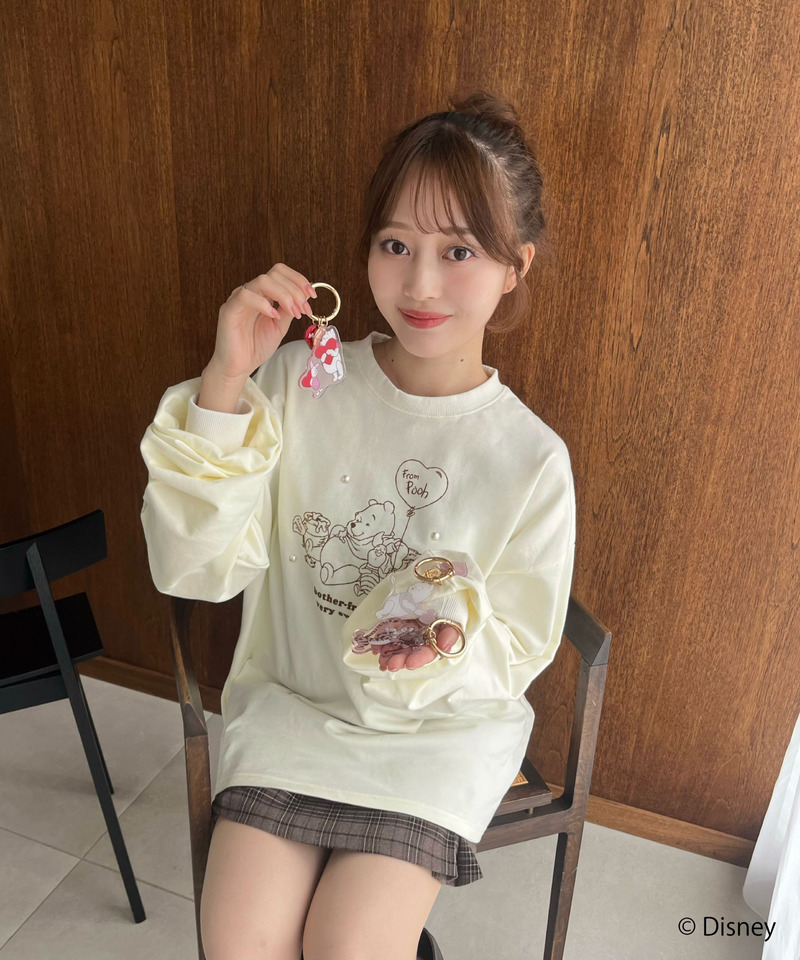 【Disney】くまのプーさん/プリントロンT 詳細画像 オフホワイト 7