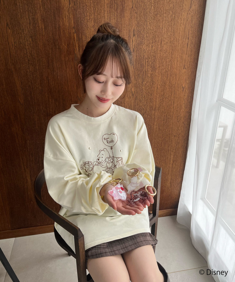 【Disney】くまのプーさん/プリントロンT 詳細画像 オフホワイト 9