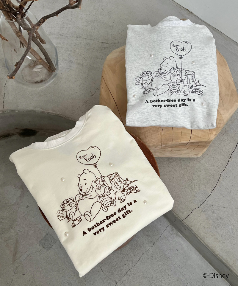 【Disney】くまのプーさん/プリントロンT 詳細画像 ライトグレー 15