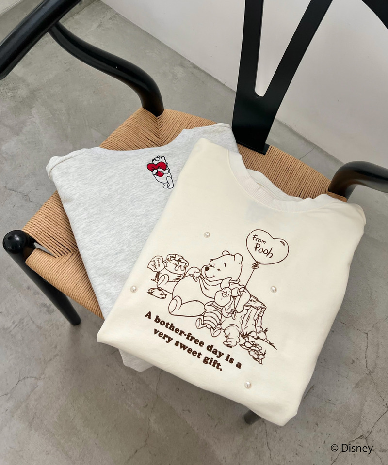 【Disney】くまのプーさん/プリントロンT 詳細画像 ライトグレー 20