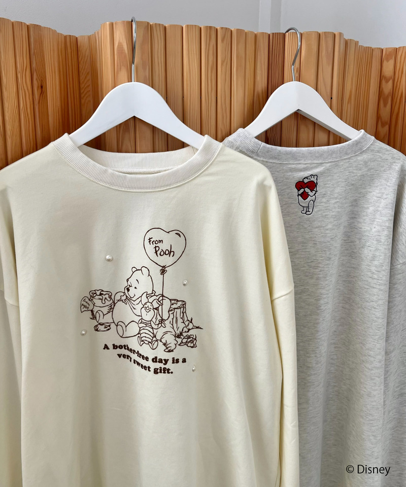 【Disney】くまのプーさん/プリントロンT 詳細画像 ライトグレー 21