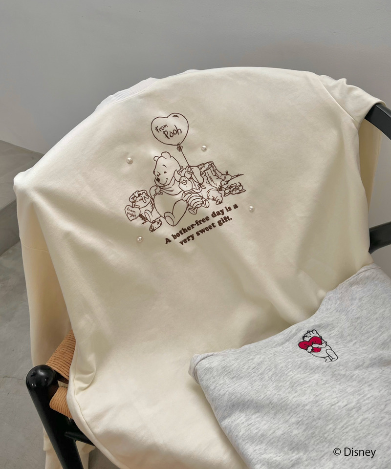 【Disney】くまのプーさん/プリントロンT 詳細画像 ライトグレー 22